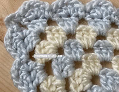 グラニースクエア のブランケット の縁編みの編み方