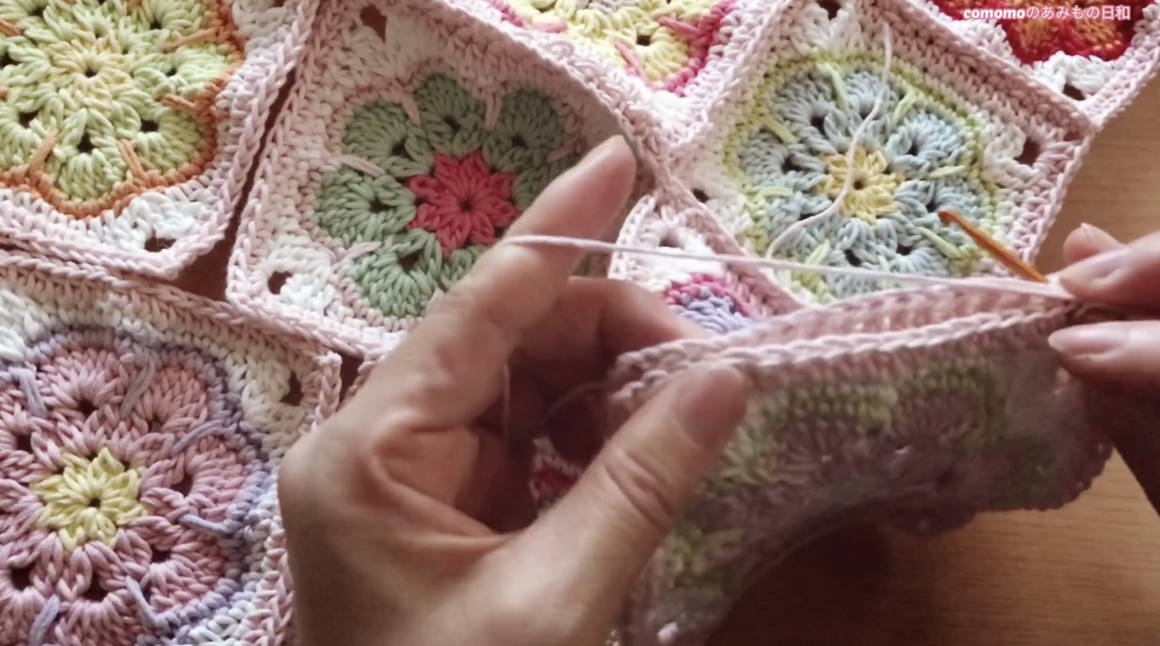 ダブルフックアフガン (針)の編み方
