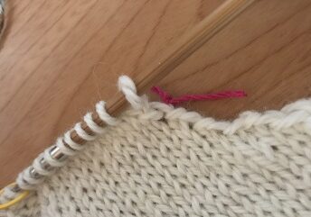 袖の編み方　増目