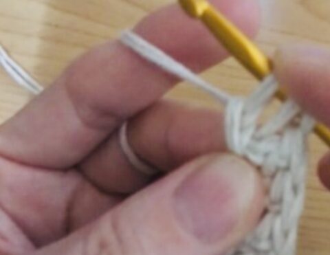 長編みを鎖編みを編まずに編む方法