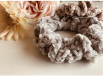 簡単に編めるシュシュ