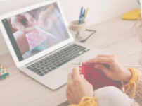 オンラインでの編み物教室