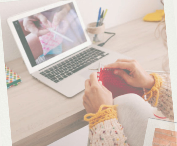 オンラインでの編み物教室